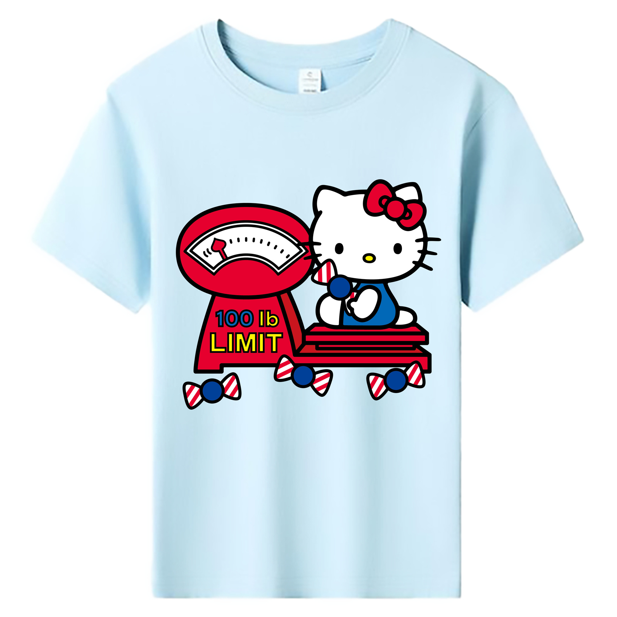 （画像用） Hello Kitty ハローキティ 綿100％キッズTシャツ（フロントプリント）